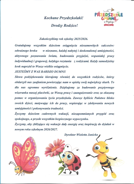 Zakończenie roku szkolnego 2025/2026